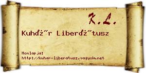 Kuhár Liberátusz névjegykártya